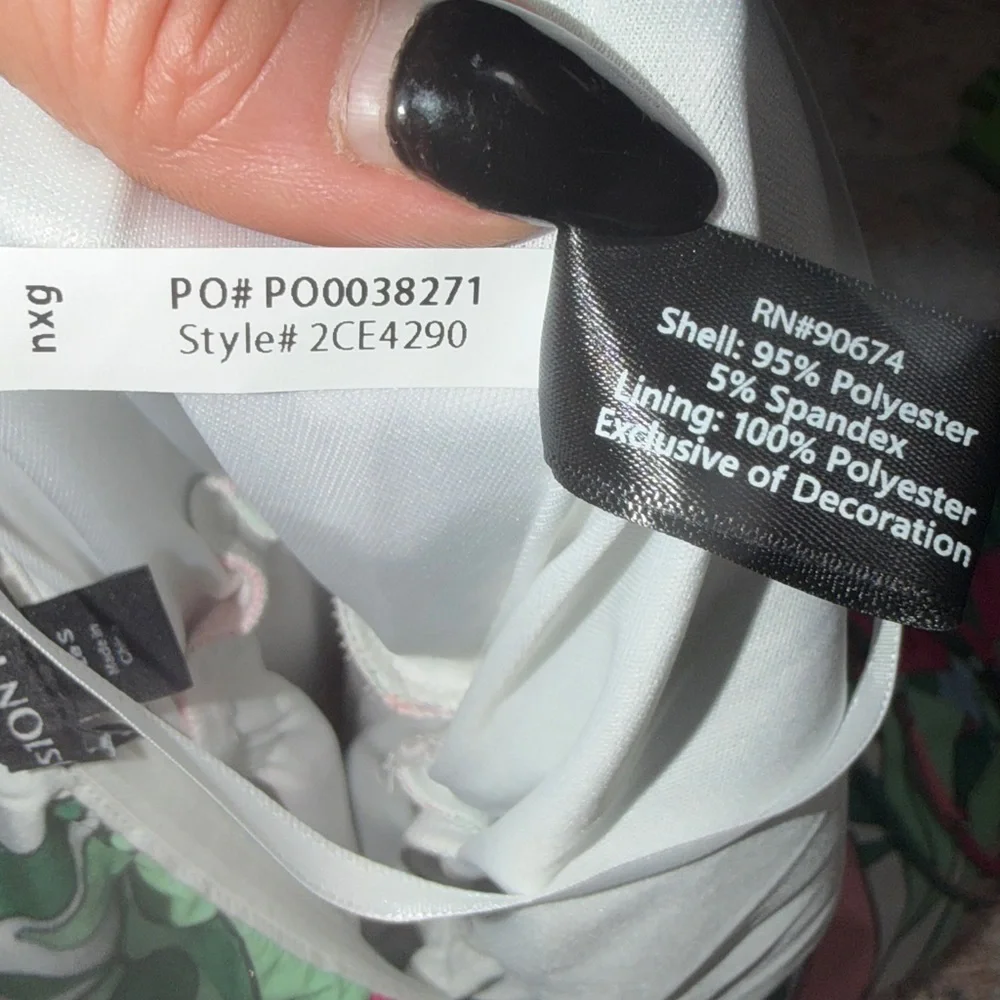 Boston Proper Tropical Palm Print Dela Halter Ring Jumpsuit‎ Sz S
